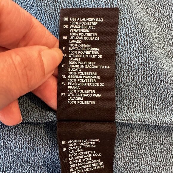 NEW Paris Atelier & Other Stories Womens Blue Faux Wrap Asymmetric Dress 12 - Picture 12 of 16